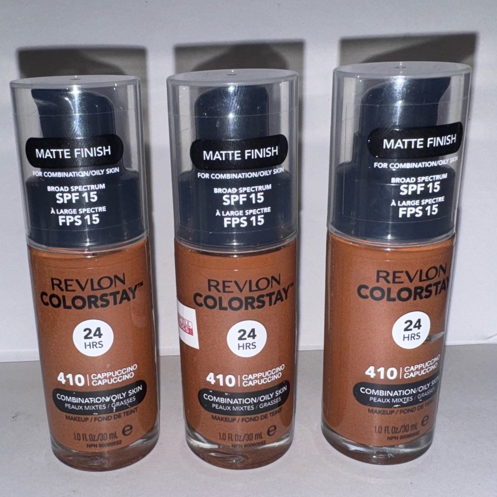 X3 410 CAPPUCCINO - REVLON Colorstay 24 Hrs MATTE Finish FOUNDATION MAKEUP x3